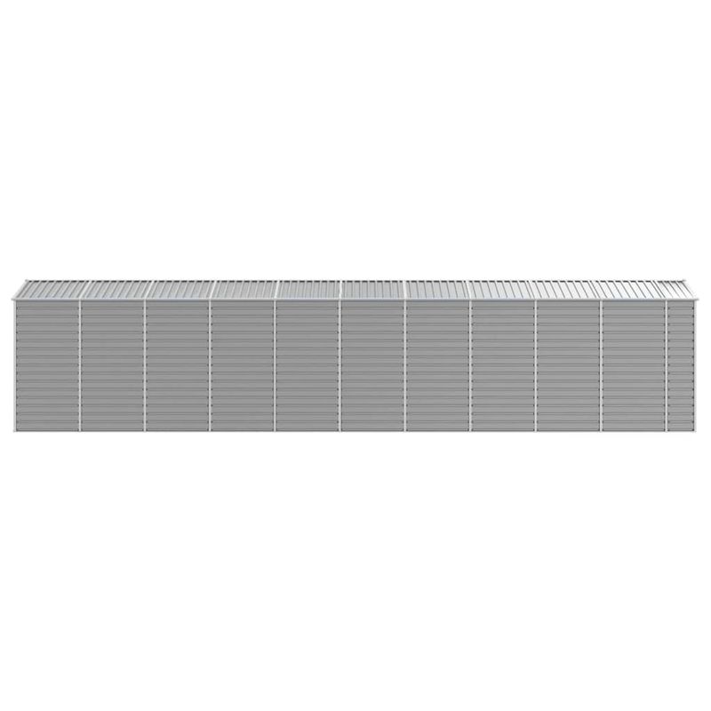 Casa si Gradina - Gradina si terasa - Casute de gradina - Sopron de gradina, gri deschis, 191x895x198 cm otel galvanizat - Infinity.ro