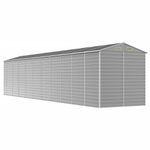 Casa si Gradina - Gradina si terasa - Casute de gradina - Sopron de gradina, gri deschis, 191x895x198 cm otel galvanizat - Infinity.ro