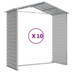 Casa si Gradina - Gradina si terasa - Casute de gradina - Sopron de gradina, gri deschis, 191x895x198 cm otel galvanizat - Infinity.ro