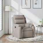 Ingrijire personala si Cosmetice - Sanatate si wellness - Articole wellness - Fotolii de masaj - Fotoliu de masaj rabatabil, gri taupe, material textil - Infinity.ro