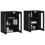 Casa si Gradina - Mobilier - Comode si corpuri - Comode - Dulapuri montate pe perete, 2 buc, negru, lemn prelucrat - Infinity.ro