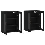 Casa si Gradina - Mobilier - Comode si corpuri - Comode - Dulapuri montate pe perete, 2 buc, negru, lemn prelucrat - Infinity.ro