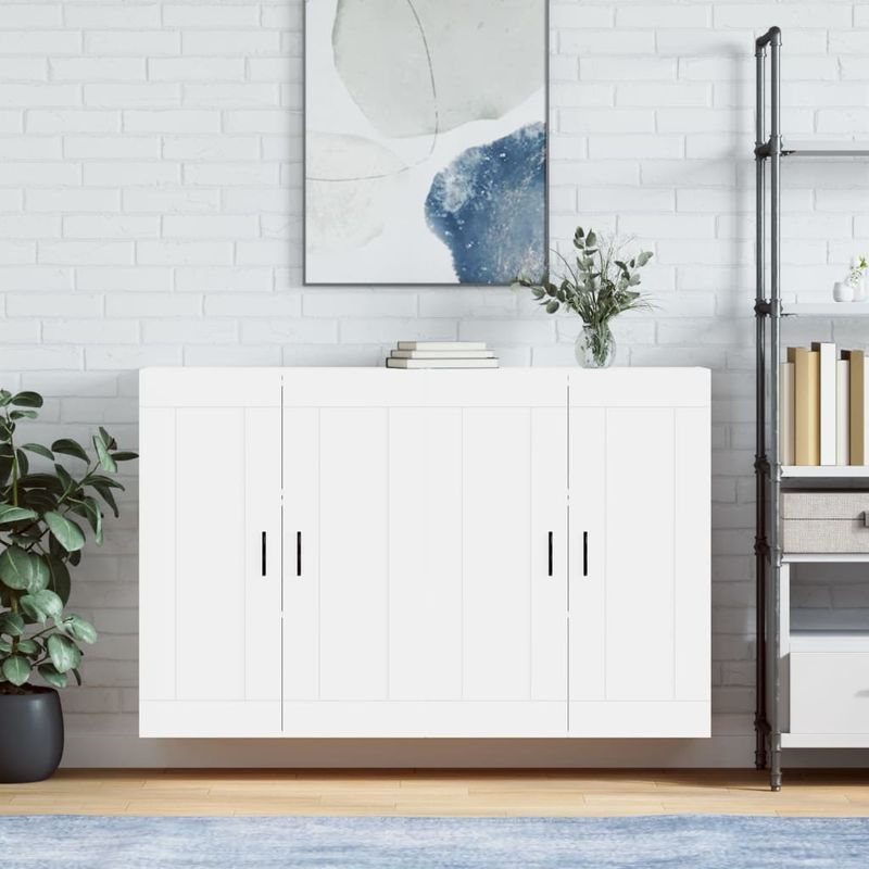 Casa si Gradina - Mobilier - Comode si corpuri - Comode - Dulapuri montate pe perete, 2 buc, alb, lemn prelucrat - Infinity.ro