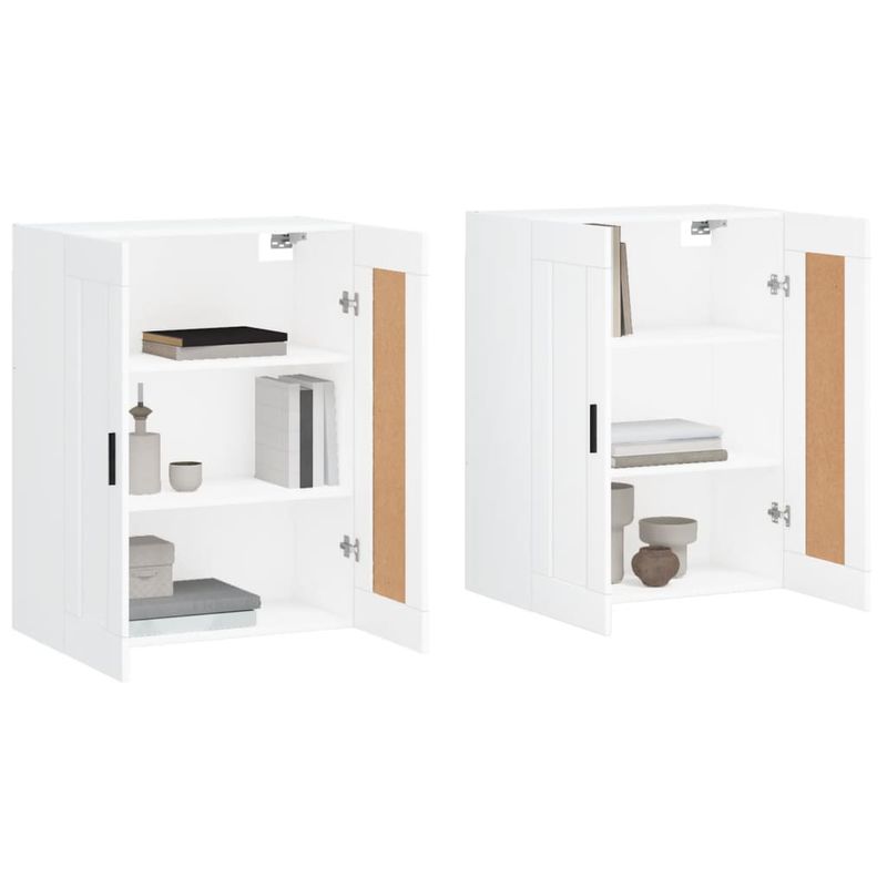 Casa si Gradina - Mobilier - Comode si corpuri - Comode - Dulapuri montate pe perete, 2 buc, alb, lemn prelucrat - Infinity.ro