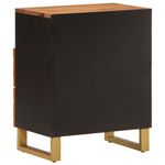 Casa si Gradina - Mobilier - Comode si corpuri - Noptiere - Noptiera, maro si negru, 50x33x60 cm, lemn masiv de mango - Infinity.ro