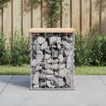 Casa si Gradina - Gradina si terasa - Mobilier exterior - Bancute de gradina - Banca de gradina, design gabion, 33x31x42 cm, lemn masiv de pin - Infinity.ro