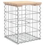 Casa si Gradina - Gradina si terasa - Mobilier exterior - Bancute de gradina - Banca de gradina, design gabion, 33x31x42 cm, lemn masiv de pin - Infinity.ro