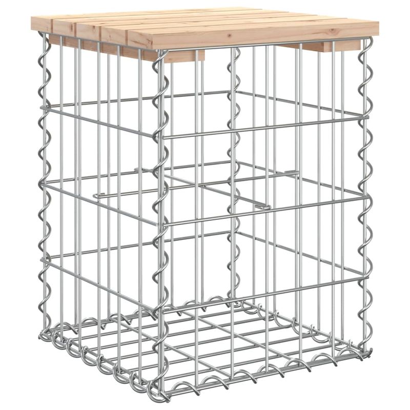 Casa si Gradina - Gradina si terasa - Mobilier exterior - Bancute de gradina - Banca de gradina, design gabion, 33x31x42 cm, lemn masiv de pin - Infinity.ro