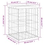 Casa si Gradina - Gradina si terasa - Mobilier exterior - Bancute de gradina - Banca de gradina, design gabion, 33x31x42 cm, lemn masiv de pin - Infinity.ro