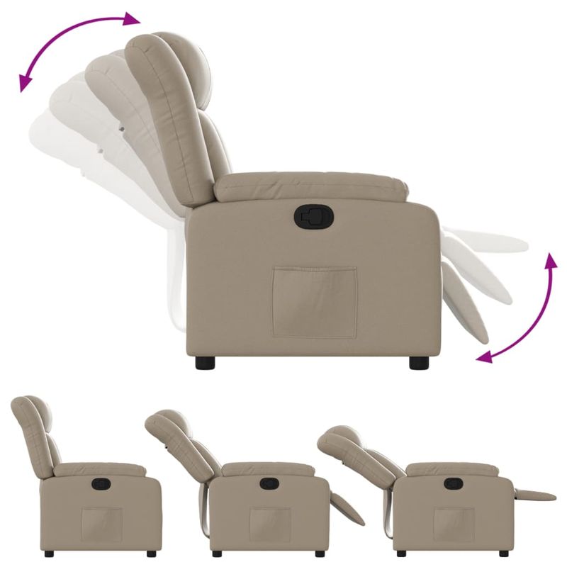 Casa si Gradina - Mobilier - Scaune si fotolii - Fotolii - Fotoliu rabatabil, cappuccino, piele ecologica - Infinity.ro