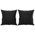 Casa si Gradina - Mobilier - Canapele si coltare - Canapele - Canapea cu 2 locuri cu pernute, negru, 140 cm, piele ecologica - Infinity.ro