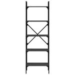 Casa si Gradina - Mobilier - Biblioteci si rafturi - Biblioteci - Biblioteca cu 5 niveluri, negru, 56x31,5x174 cm, lemn prelucrat - Infinity.ro