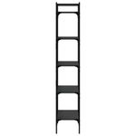 Casa si Gradina - Mobilier - Biblioteci si rafturi - Biblioteci - Biblioteca cu 5 niveluri, negru, 56x31,5x174 cm, lemn prelucrat - Infinity.ro