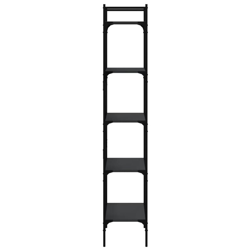 Casa si Gradina - Mobilier - Biblioteci si rafturi - Biblioteci - Biblioteca cu 5 niveluri, negru, 56x31,5x174 cm, lemn prelucrat - Infinity.ro