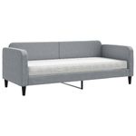 Casa si Gradina - Mobilier - Paturi si accesorii - Paturi - Pat de zi cu saltea, gri deschis, 80x200 cm, textil - Infinity.ro