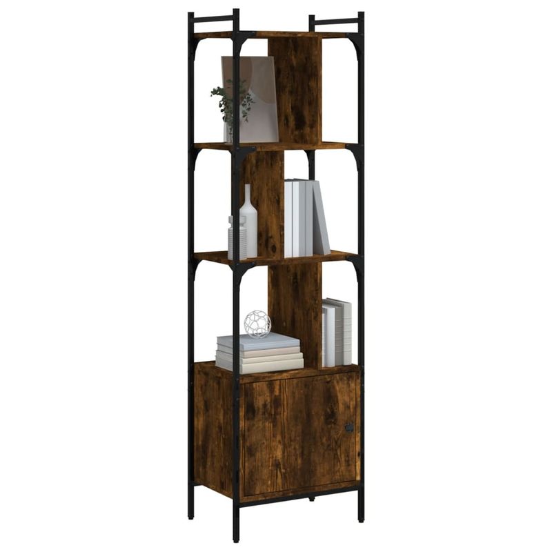 Casa si Gradina - Mobilier - Biblioteci si rafturi - Biblioteci - Biblioteca cu usa stejar fumuriu 44,5x30x154,5 cm lemn compozit - Infinity.ro