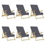 Casa si Gradina - Textile si covoare - Textile baie - Prosoape - Prosoape de plaja, 6 buc., antracit, 60x135 cm, textil 400 GSM - Infinity.ro