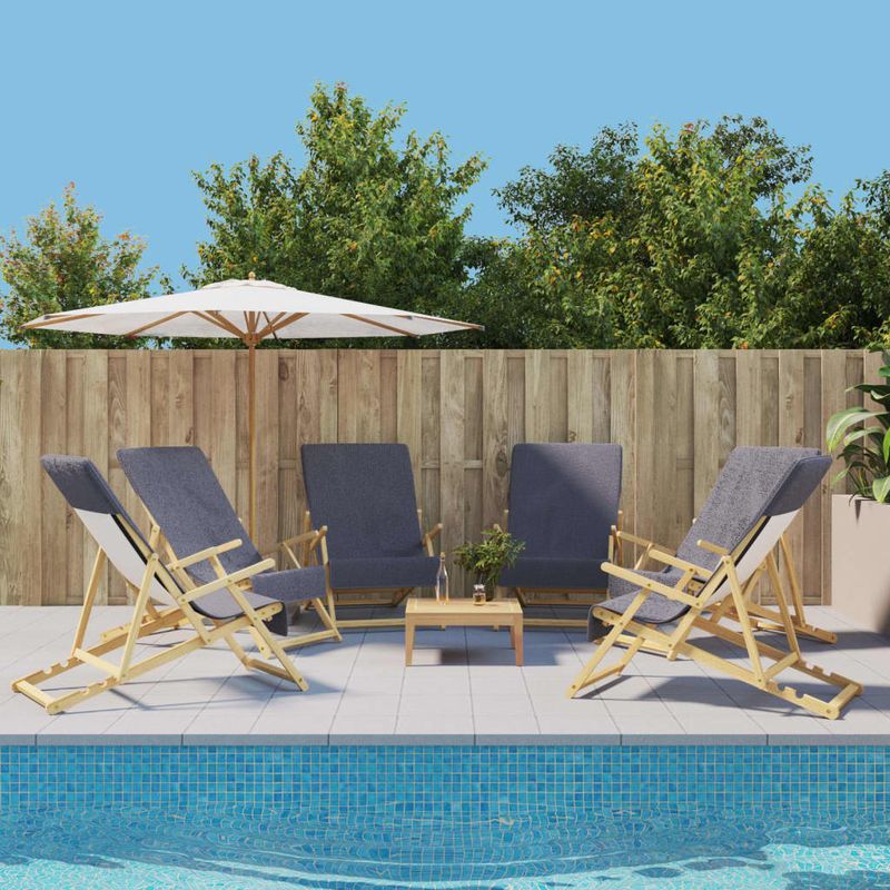Casa si Gradina - Textile si covoare - Textile baie - Prosoape - Prosoape de plaja, 6 buc., antracit, 60x135 cm, textil 400 GSM - Infinity.ro