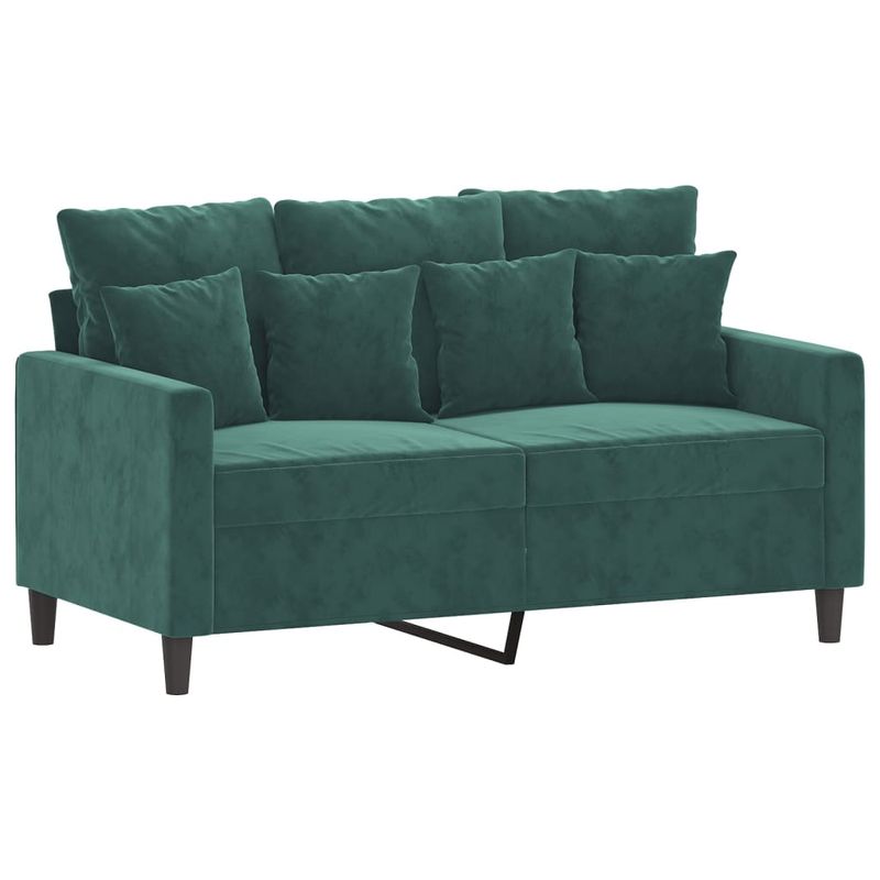 Casa si Gradina - Mobilier - Seturi de mobilier - Seturi living - Set de canapele cu perne, 3 piese, verde inchis, catifea - Infinity.ro