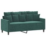 Casa si Gradina - Mobilier - Seturi de mobilier - Seturi living - Set de canapele cu perne, 3 piese, verde inchis, catifea - Infinity.ro