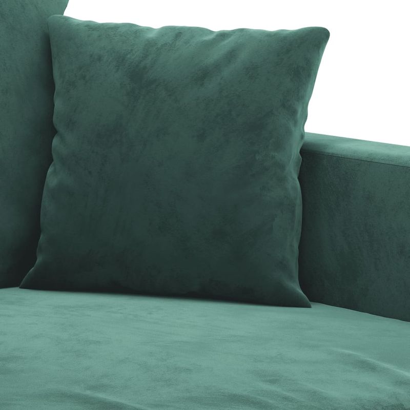 Casa si Gradina - Mobilier - Seturi de mobilier - Seturi living - Set de canapele cu perne, 3 piese, verde inchis, catifea - Infinity.ro
