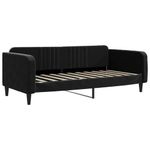 Casa si Gradina - Mobilier - Paturi si accesorii - Paturi - Pat de zi cu extensie si saltele, negru, 90x190 cm, catifea - Infinity.ro