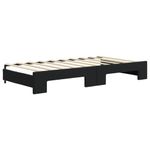 Casa si Gradina - Mobilier - Paturi si accesorii - Paturi - Pat de zi cu extensie si saltele, negru, 90x190 cm, catifea - Infinity.ro
