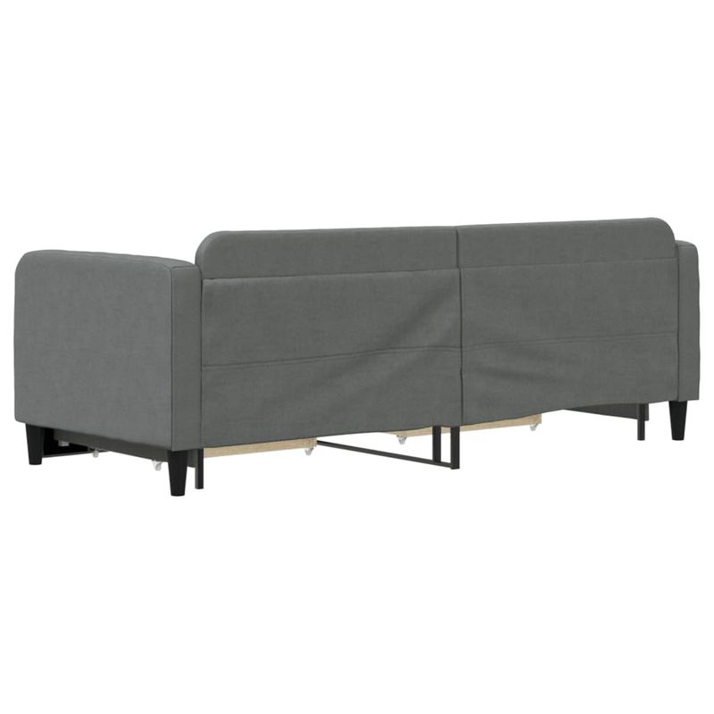 Casa si Gradina - Mobilier - Paturi si accesorii - Paturi - Pat de zi cu extensie si sertare, gri inchis, 80x200 cm textil - Infinity.ro