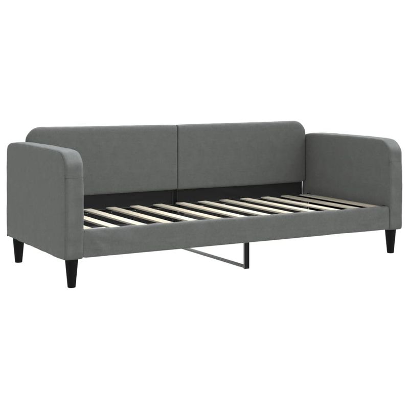 Casa si Gradina - Mobilier - Paturi si accesorii - Paturi - Pat de zi cu extensie si sertare, gri inchis, 80x200 cm textil - Infinity.ro
