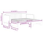 Casa si Gradina - Mobilier - Paturi si accesorii - Paturi - Pat de zi cu extensie si saltele, negru, 90x190 cm, catifea - Infinity.ro
