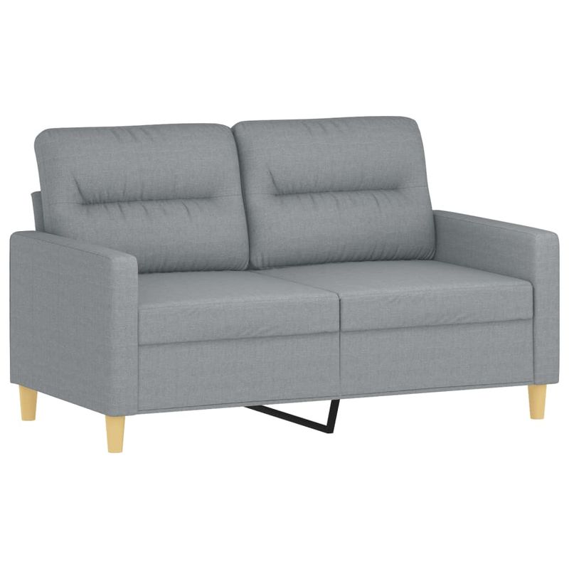 Casa si Gradina - Mobilier - Seturi de mobilier - Seturi living - Set de canapele cu perne, 3 piese, gri deschis, textil - Infinity.ro