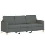 Casa si Gradina - Mobilier - Seturi de mobilier - Seturi living - Set de canapele cu perne, 2 piese, gri inchis, textil - Infinity.ro