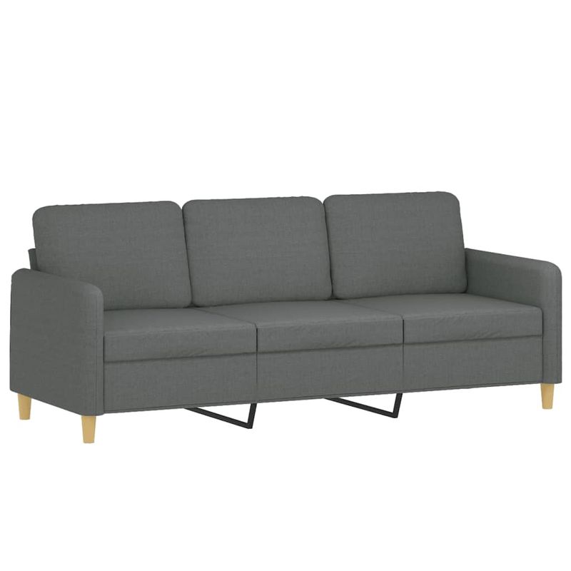 Casa si Gradina - Mobilier - Seturi de mobilier - Seturi living - Set de canapele cu perne, 2 piese, gri inchis, textil - Infinity.ro