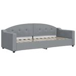 Casa si Gradina - Mobilier - Paturi si accesorii - Paturi - Pat de zi cu extensie si sertare, gri deschis, 80x200cm textil - Infinity.ro