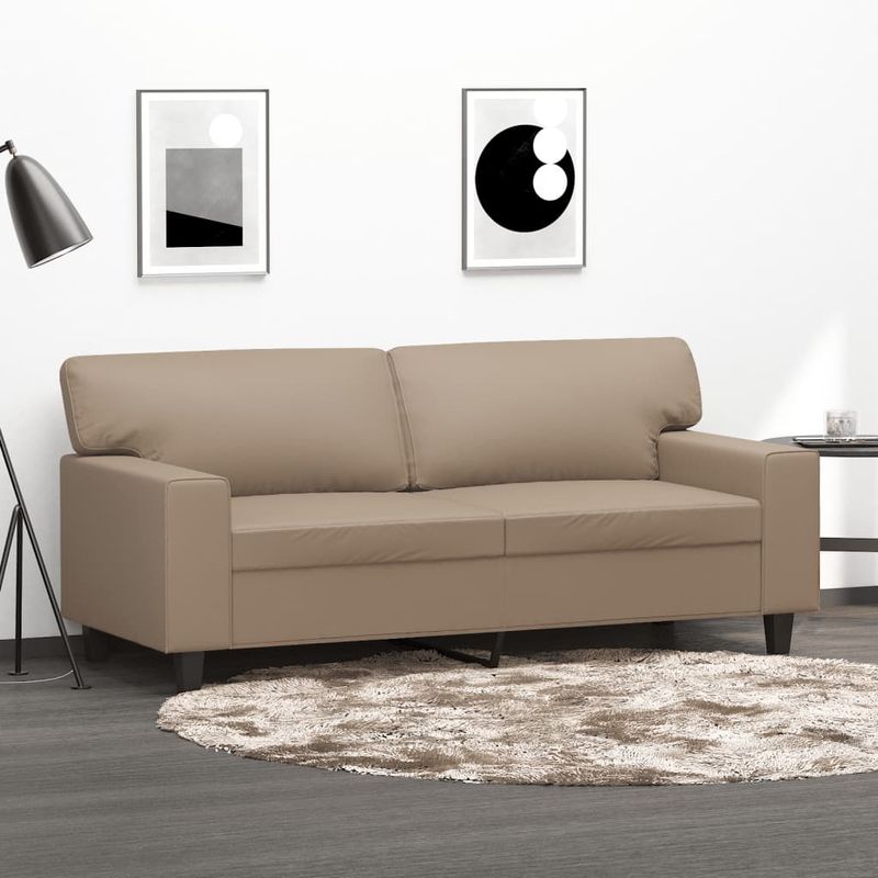 Casa si Gradina - Mobilier - Canapele si coltare - Canapele - Canapea cu 2 locuri, cappuccino, 140 cm, piele ecologica - Infinity.ro