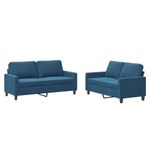 Casa si Gradina - Mobilier - Seturi de mobilier - Seturi living - Set de canapele cu perne, 2 piese, albastru, catifea - Infinity.ro