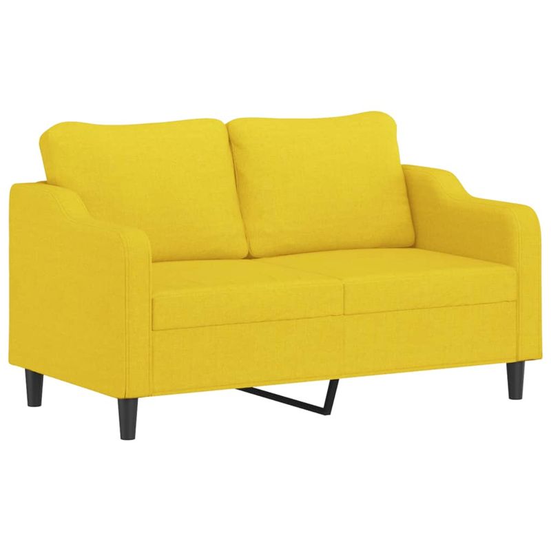 Casa si Gradina - Mobilier - Seturi de mobilier - Seturi living - Set de canapele cu perne, 2 piese, galben deschis, textil - Infinity.ro