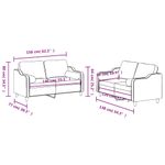 Casa si Gradina - Mobilier - Seturi de mobilier - Seturi living - Set de canapele cu perne, 2 piese, galben deschis, textil - Infinity.ro