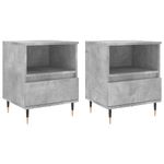 Casa si Gradina - Mobilier - Comode si corpuri - Noptiere - Noptiere, 2 buc., gri beton, 40x35x50 cm, lemn compozit - Infinity.ro