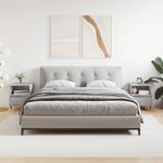 Casa si Gradina - Mobilier - Comode si corpuri - Noptiere - Noptiere, 2 buc., gri beton, 40x35x50 cm, lemn compozit - Infinity.ro