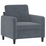 Casa si Gradina - Mobilier - Scaune si fotolii - Fotolii - Fotoliu canapea, gri inchis, 60 cm, catifea - Infinity.ro