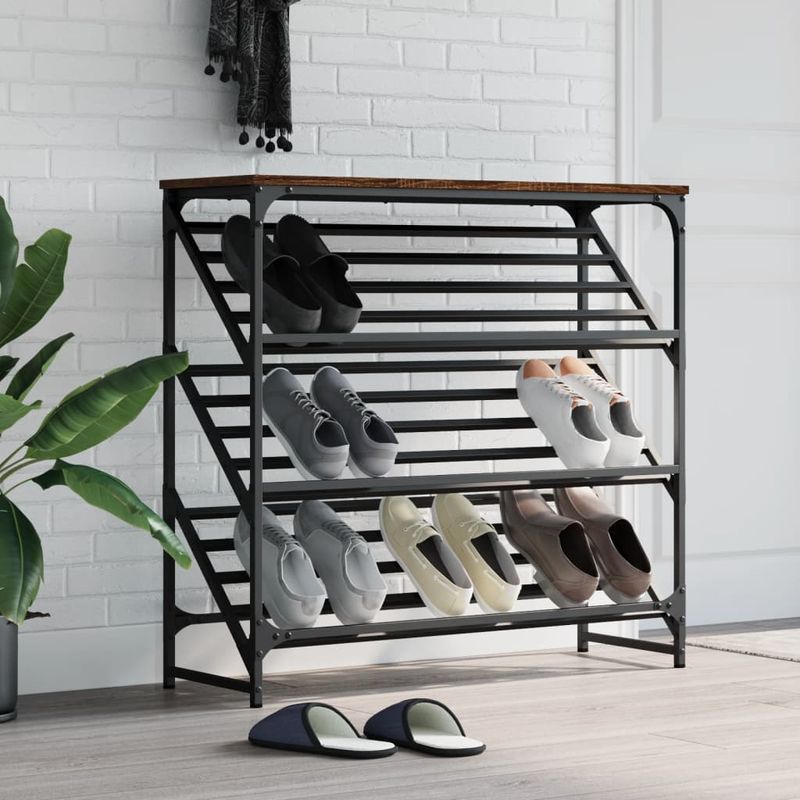 Casa si Gradina - Mobilier - Organizare si depozitare - Organizator incaltaminte - Pantofar, stejar maro, 90x30x85 cm, lemn prelucrat - Infinity.ro