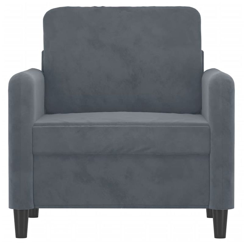 Casa si Gradina - Mobilier - Scaune si fotolii - Fotolii - Fotoliu canapea, gri inchis, 60 cm, catifea - Infinity.ro