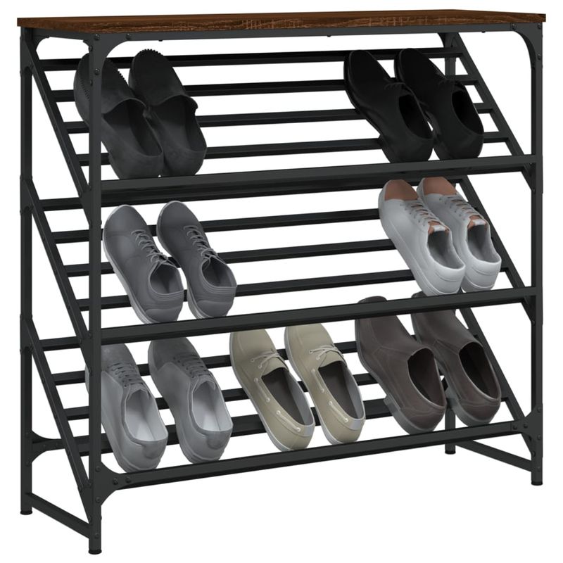 Casa si Gradina - Mobilier - Organizare si depozitare - Organizator incaltaminte - Pantofar, stejar maro, 90x30x85 cm, lemn prelucrat - Infinity.ro