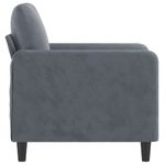 Casa si Gradina - Mobilier - Scaune si fotolii - Fotolii - Fotoliu canapea, gri inchis, 60 cm, catifea - Infinity.ro