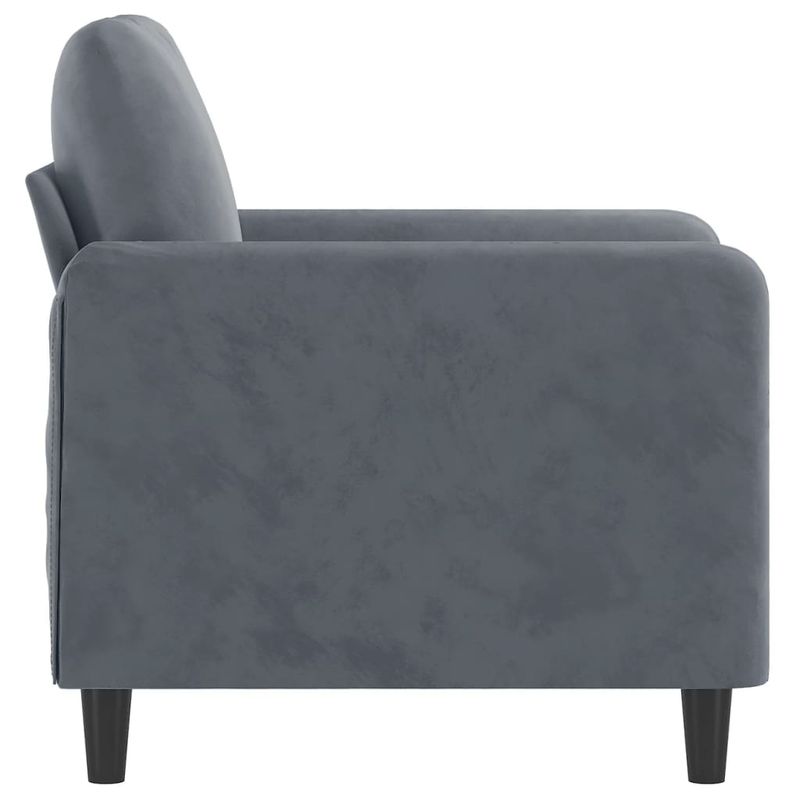 Casa si Gradina - Mobilier - Scaune si fotolii - Fotolii - Fotoliu canapea, gri inchis, 60 cm, catifea - Infinity.ro