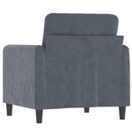 Casa si Gradina - Mobilier - Scaune si fotolii - Fotolii - Fotoliu canapea, gri inchis, 60 cm, catifea - Infinity.ro