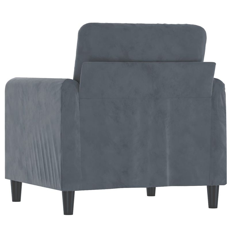 Casa si Gradina - Mobilier - Scaune si fotolii - Fotolii - Fotoliu canapea, gri inchis, 60 cm, catifea - Infinity.ro