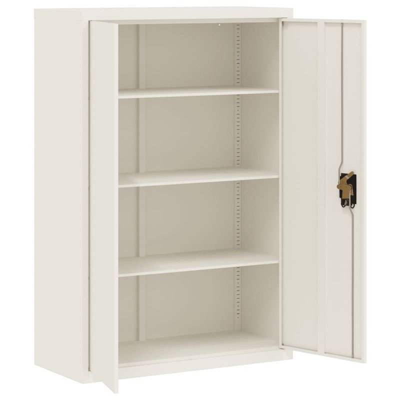 Casa si Gradina - Constructii - Depozitare, transport si protectie - Rafturi, fisete si vestiare - Fiset, alb, 90x40x140 cm, otel - Infinity.ro