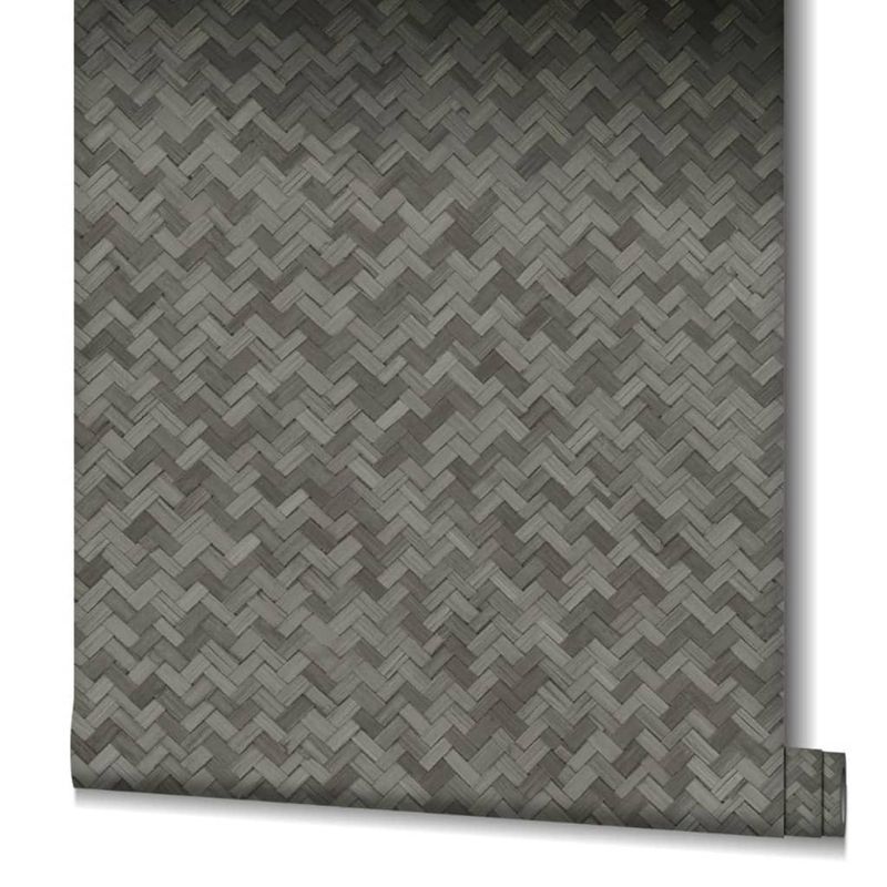 Casa si Gradina - Decoratiuni - Tapet - Noordwand Tapet „Botanica Rattan Wickerwork”, negru si gri - Infinity.ro